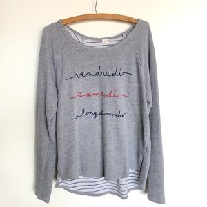 Anthropologie embroidered sweatshirt